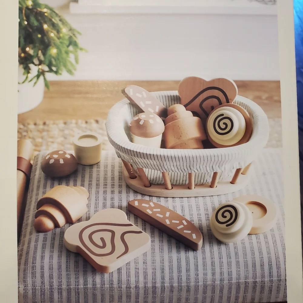 Hearth and Hand with Magnolia Toy Baked Goods Wooden Kids Food Set